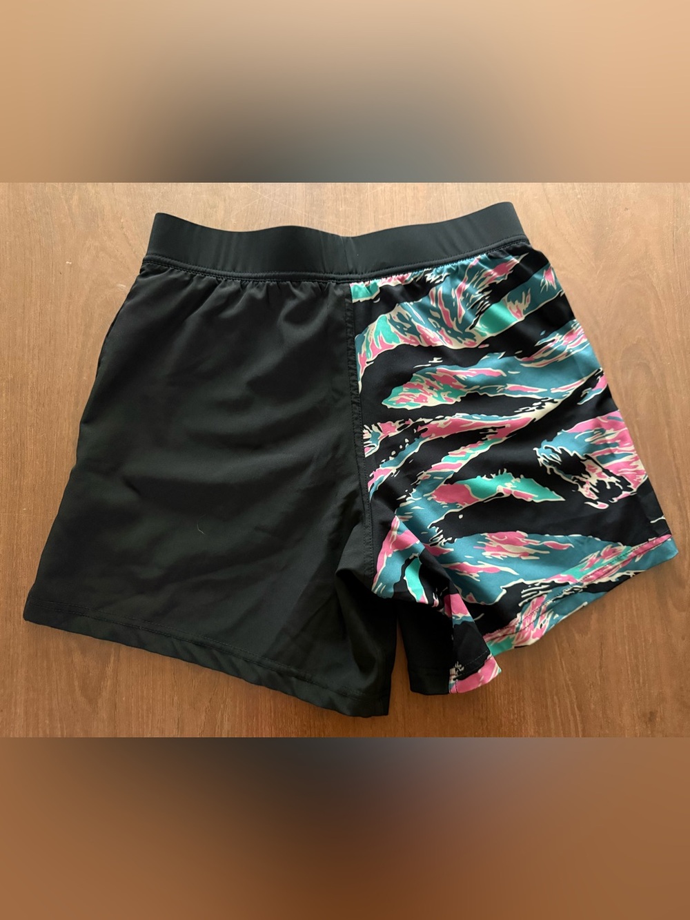 Tachuntfish Men’s Athletic Training Shorts Tiger Camo Black Size Small